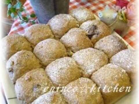 ミロで作る☆くるみとチョコのちぎりパン♪